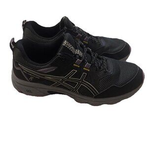Asics Gel Venture 8 Trail Hike Gym Sneaker Black Ivory Women's 9.5